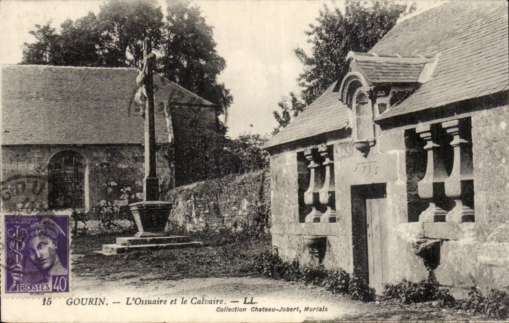 Gourin — L'Ossuaire et le Calvaire — Collection Château-Jobert, Morlaix