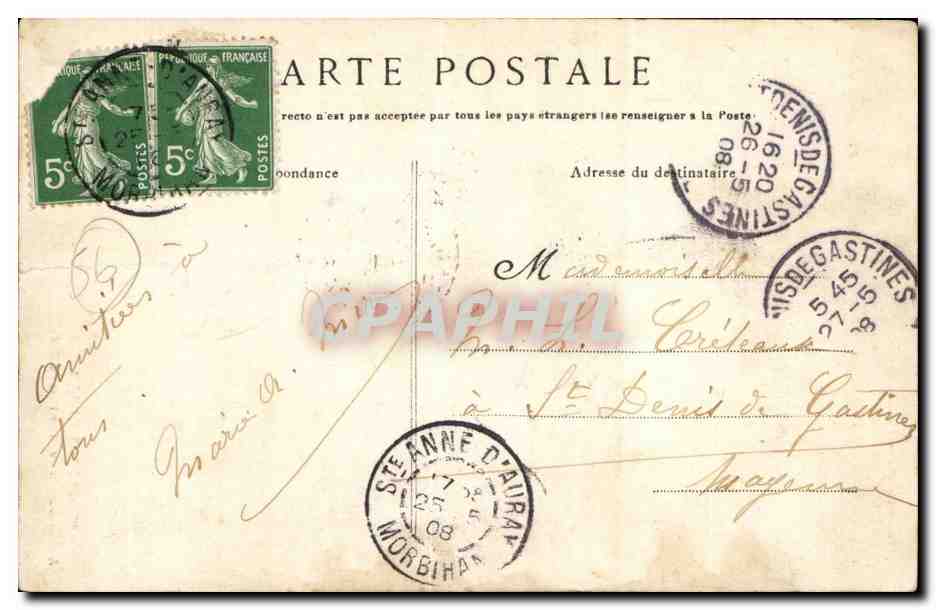 Sainte-Anne-d'Auray — L'Entrée à la Fontaine — Collection Villand, Quimper — Verso