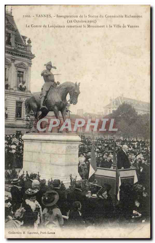 VANNES — Eröffnung der Statue des Connétable Richemont (22. Oktober 1905) — Sammlung H. Laurent, Port-Louis