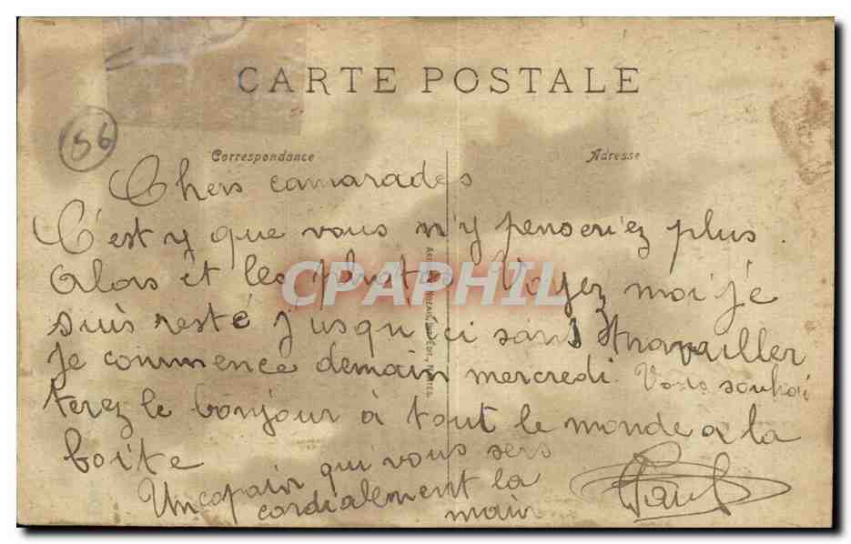 Vannes - Vannes et sa femme, rue des Halles — éditeur anonyme, n° 92 — Verso
