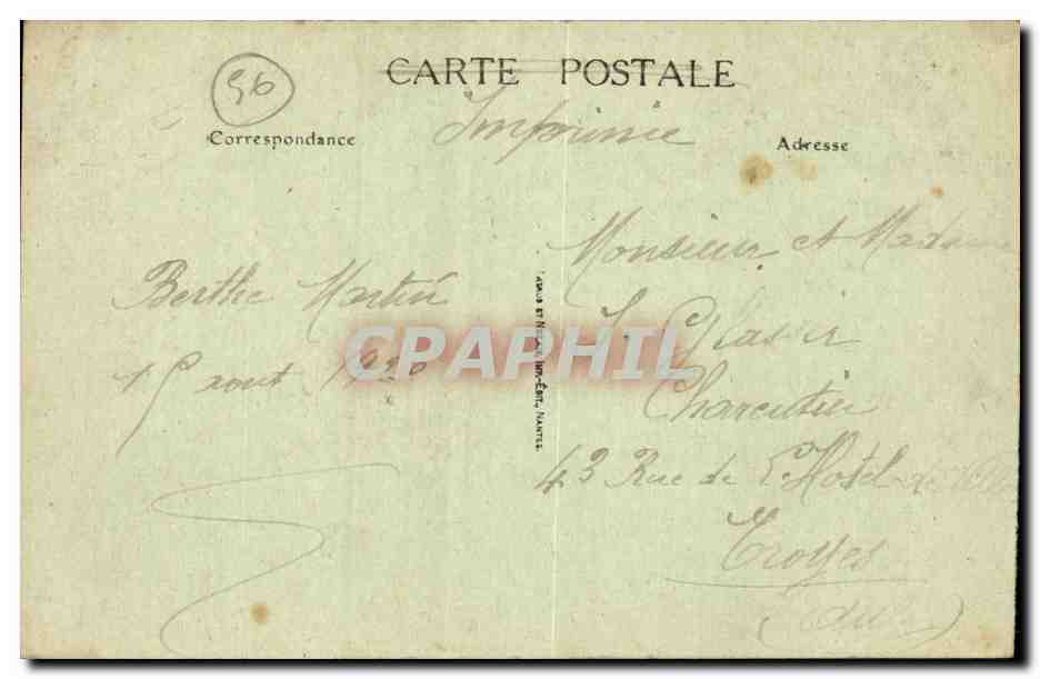 La Porte-Prison à Vannes — éditeur imprimeur inconnu, n° de série 165 — Rückseite