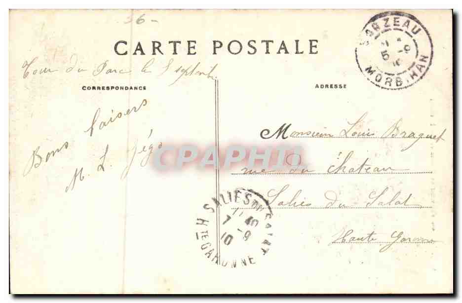 Herrenkleidung aus VANNES und den Umgebung — Sammlung Villard, Quimper — Nr. 1527 — Rückseite