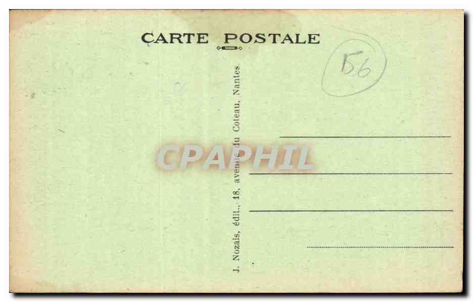 Sainte Anne d'Auray CPA Pelerins bretons venant de la fontaine miraculeuse — Verso