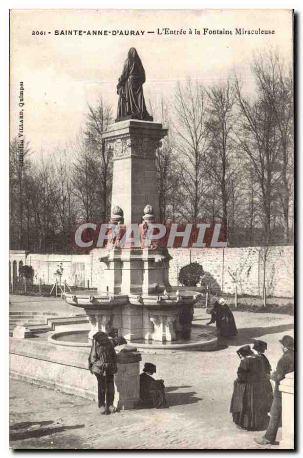 Saint Anne d'Auray CPA L'entree a la fontaine miraculeuse