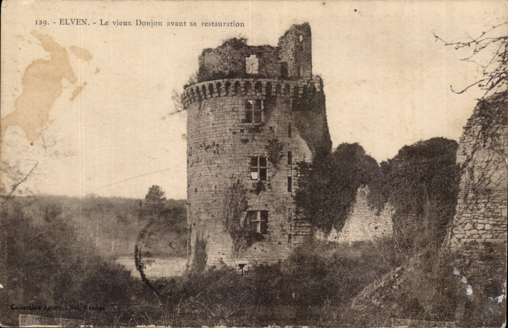 Elven CPA Le vieux donjon avant sa restauration