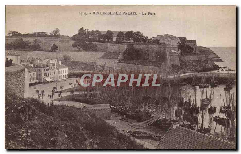 Belle Isle le Palais CPA Le port