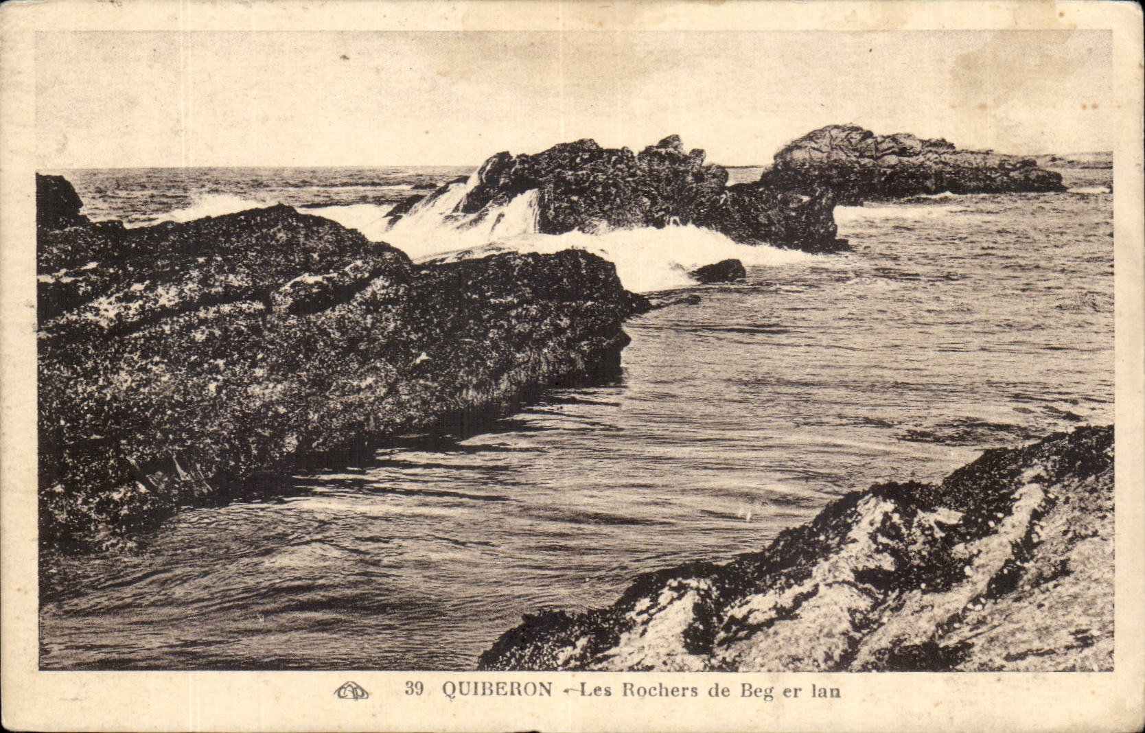 Quiberon — Die Felsen von Beg er lan — Anonymer Verleger, Nr. 39