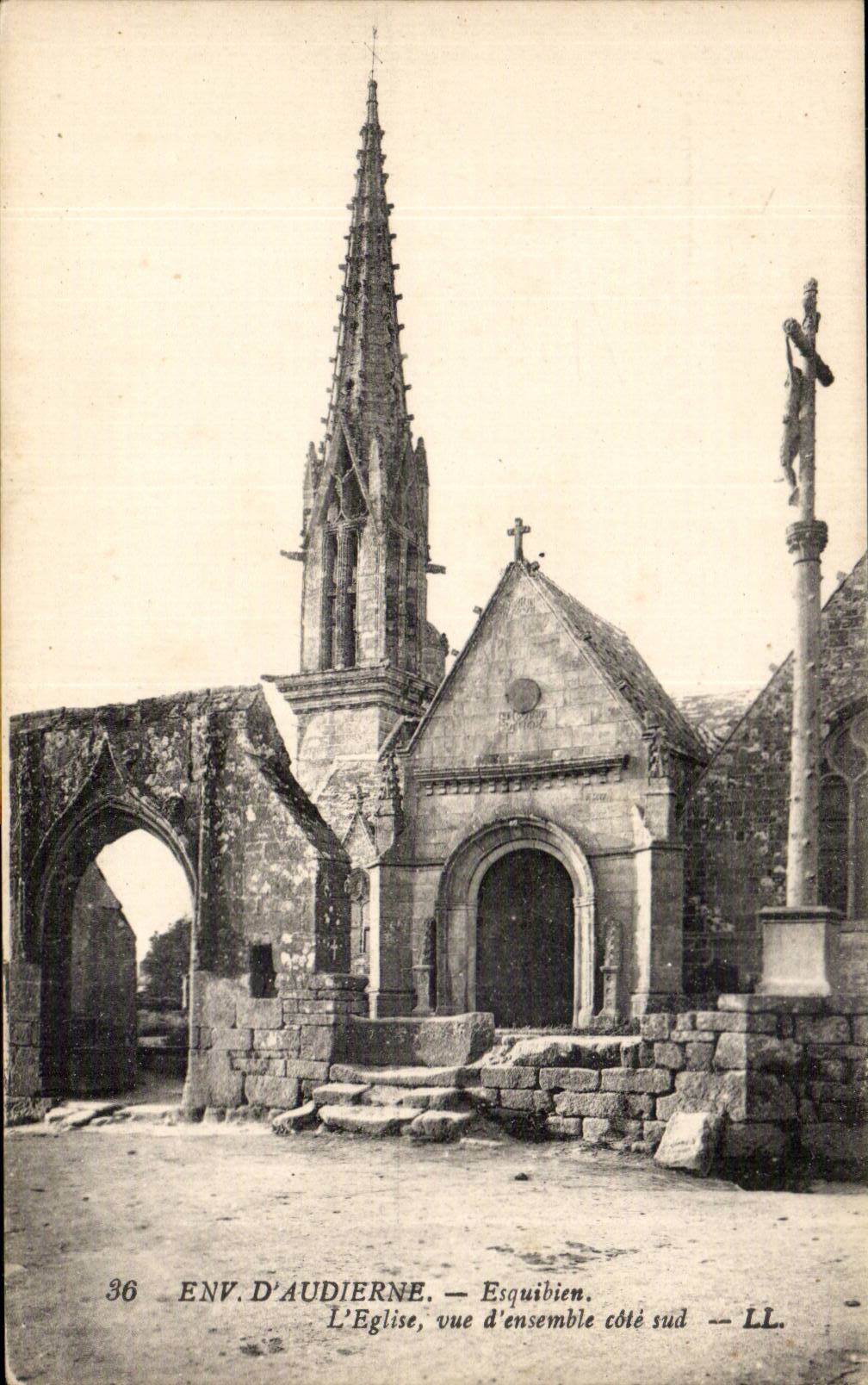 Environs d'Audierne CPA Esquibien L'eglise vue d'ensemble cote sud