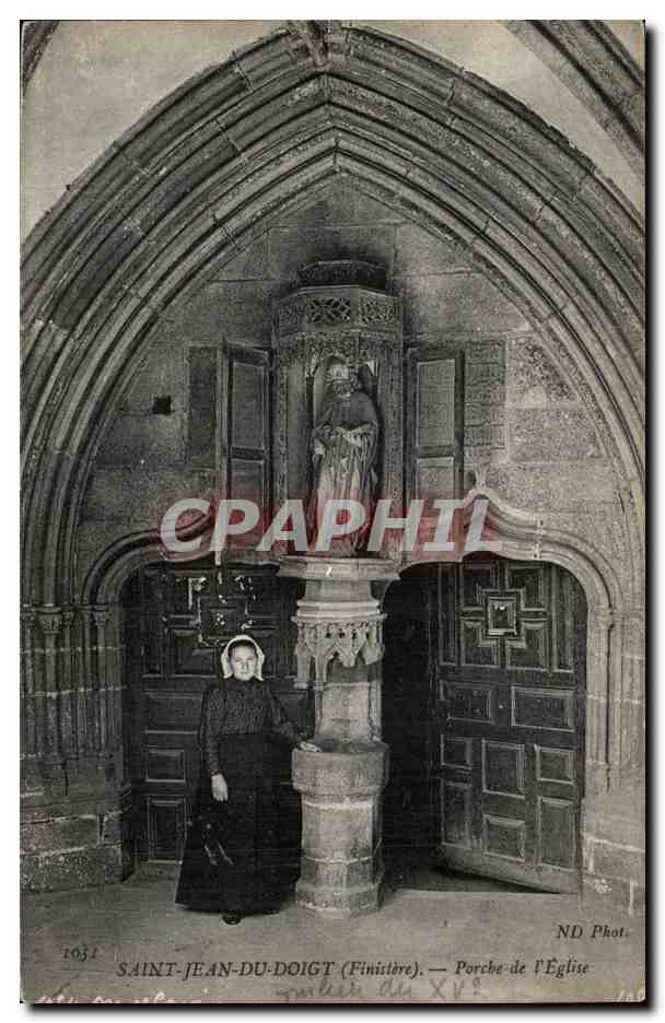 Saint Jean du Doingt CPA Porche de l'eglise