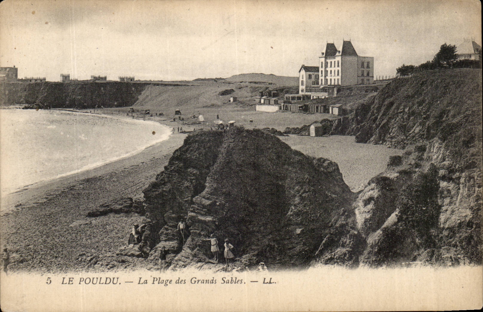 Le Pouldu CPA La plage des grands sables