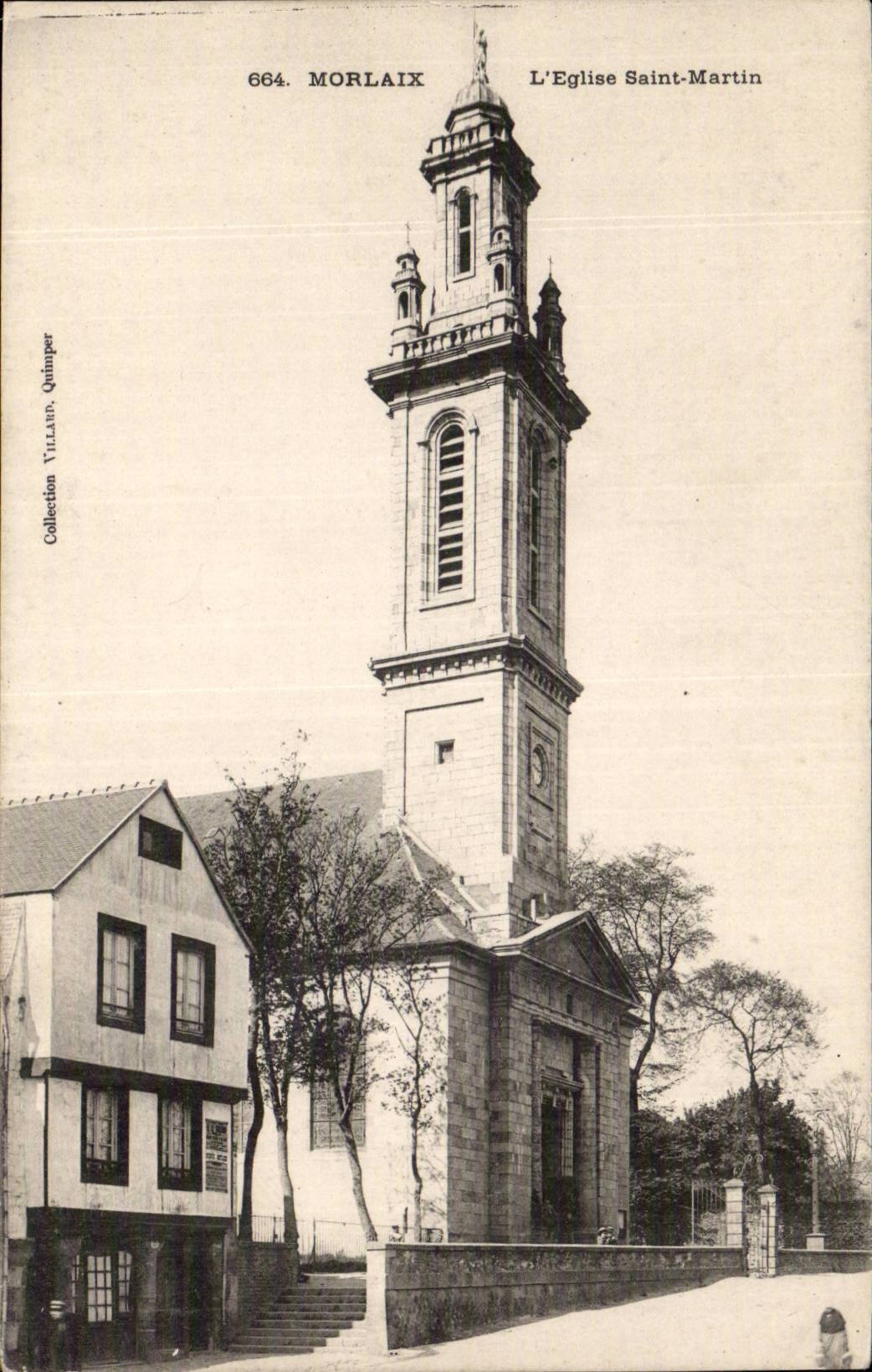 Morlaix - L'Eglise Saint Martin - CPA 