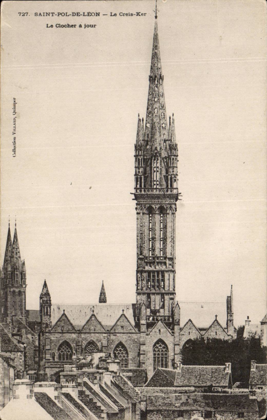 St Pol de Leon - Le Creisker - Le Clocher a jour - CPA 