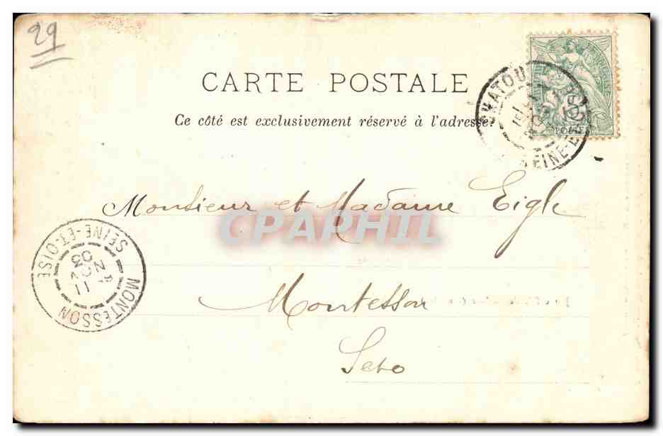 Carhaix - Jeune Fille de Carhaix - pipe - tabac - CPA  — Rückseite