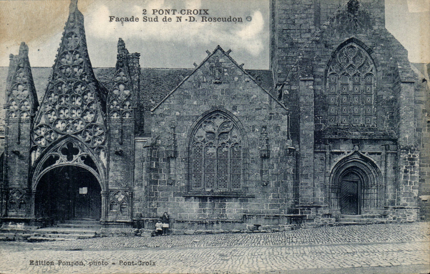 Pont Croix - Facade Sud de Notre Dame Roseudon - CPA 