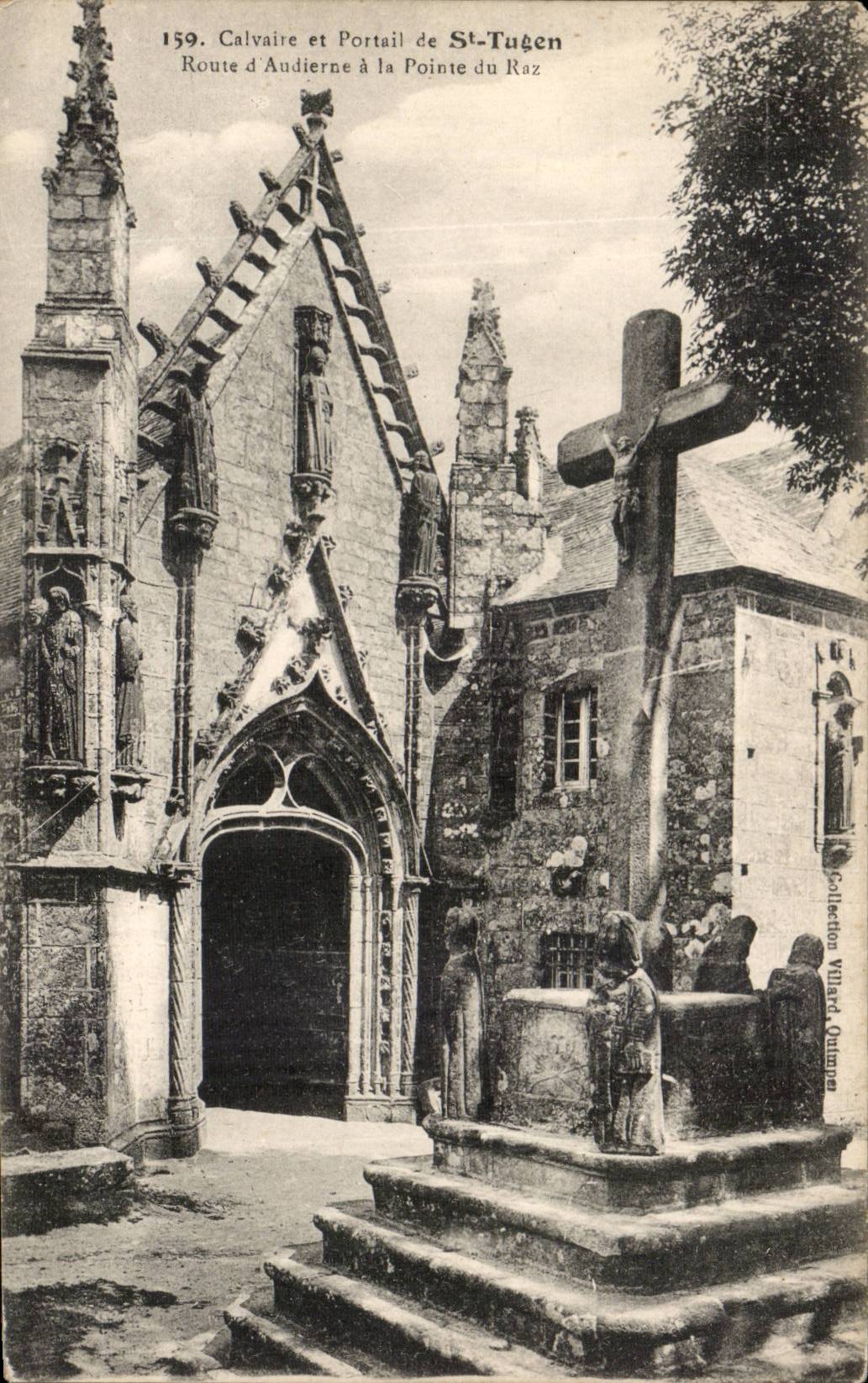 calvaire et Portail de St Tugen - Route d'Audierne a la Pointe du Raz - CPA 