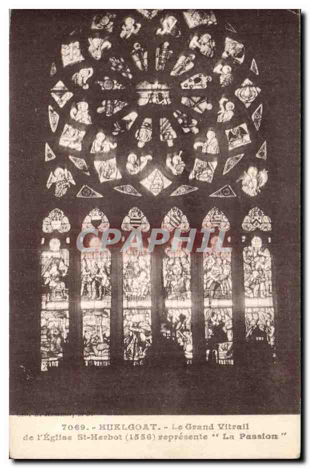 Huelgoat - Le Garnd Vitrail - L'Eglise St Herbot 1556 - Le Passion - CPA 