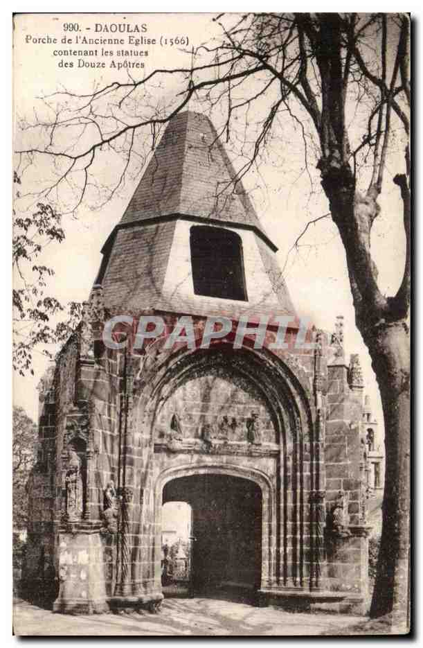 Daoulas - Porche de l'Ancienne Eglise 1566 - CPA 
