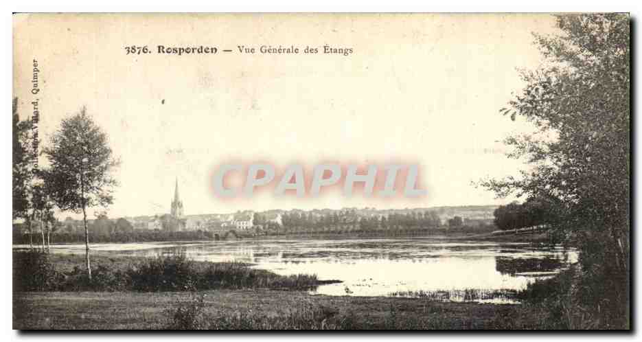 Rosporden CPA Vue generale des etangs