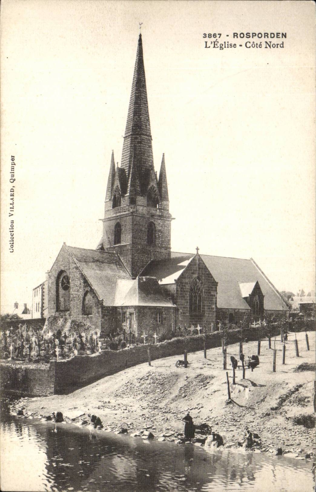 Rosporden CPA L'eglise Cote Nord