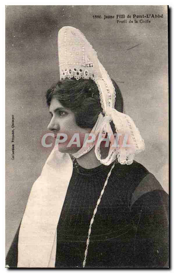 CPA Jeune fille de Pont L'abbe Profil de la coiffe
