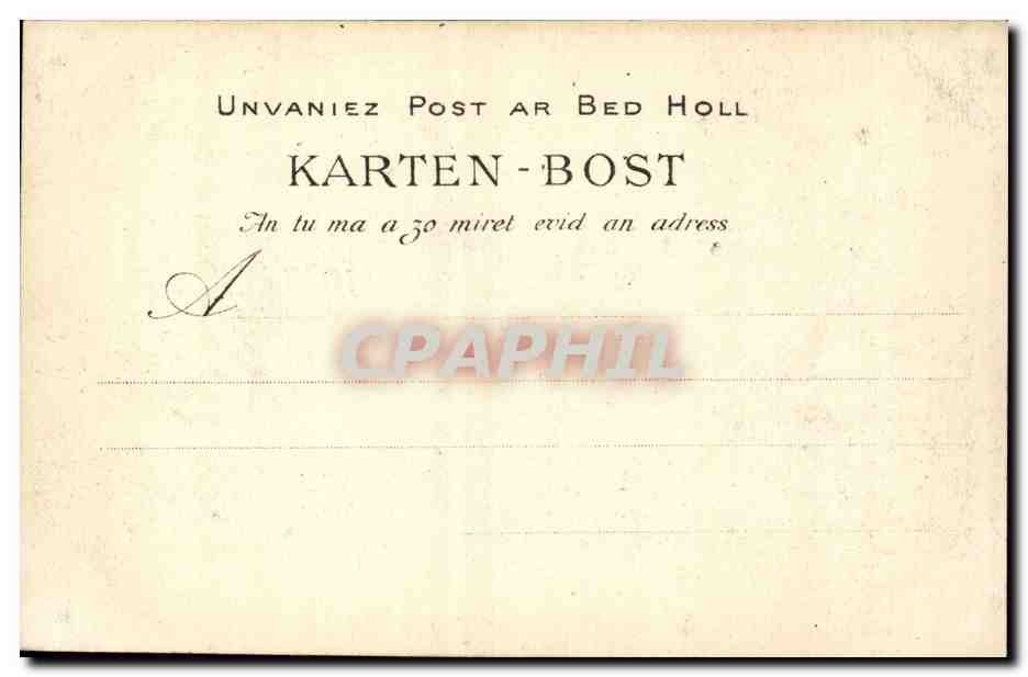 Pont Aven CPA Le moulin neuf du bois d'amour — Rückseite