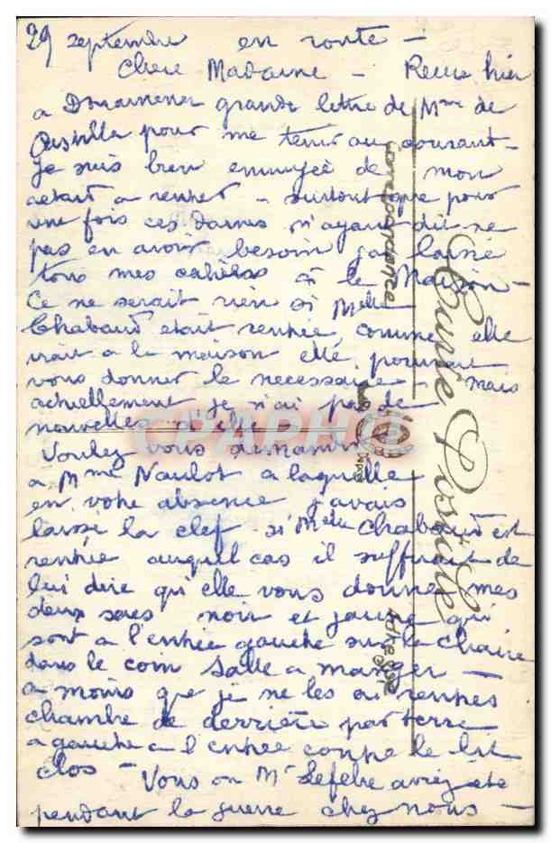 Quimperle CPA Quai Brizeux et l'isole — Rückseite