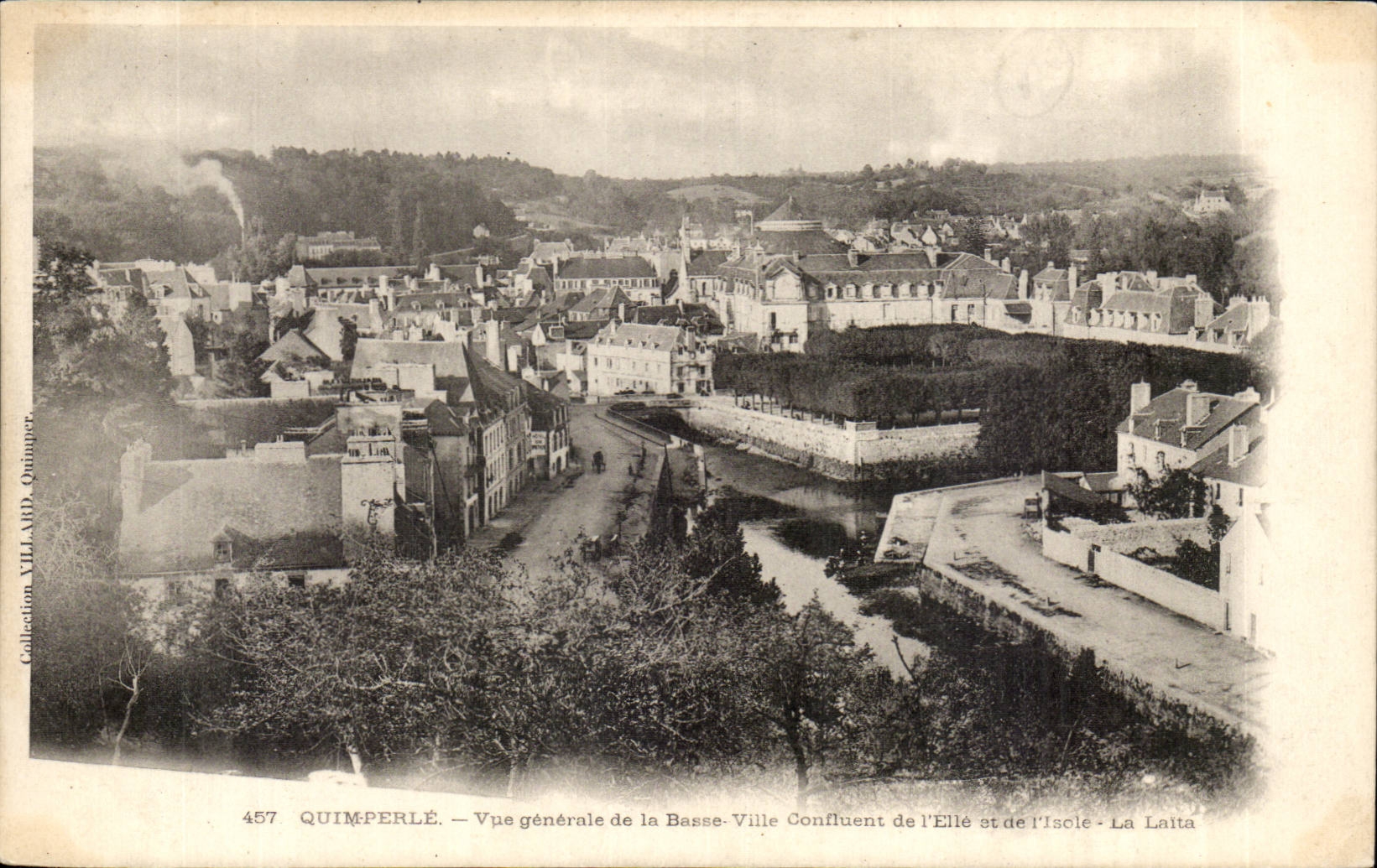 Quimperle CPA Vue generale de la basse ville Confluent de l'Elle et de l'isole La Laita