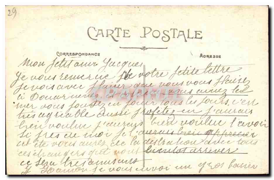 Quimperle CPA Costume et Pont Aven (folklore coiffe) — Rückseite