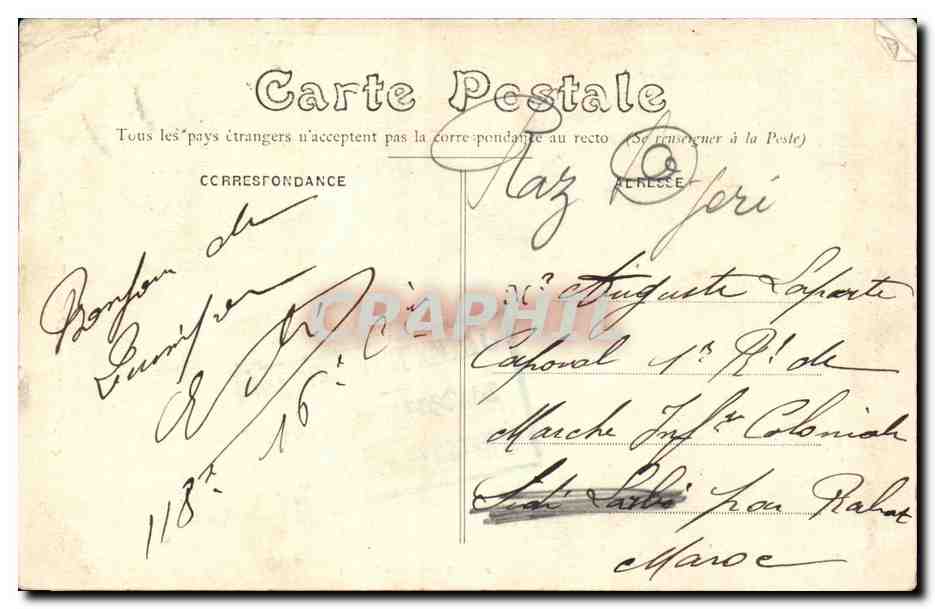 Quimper CPA Jeune fille en priere (folklore coiffe) — Rückseite