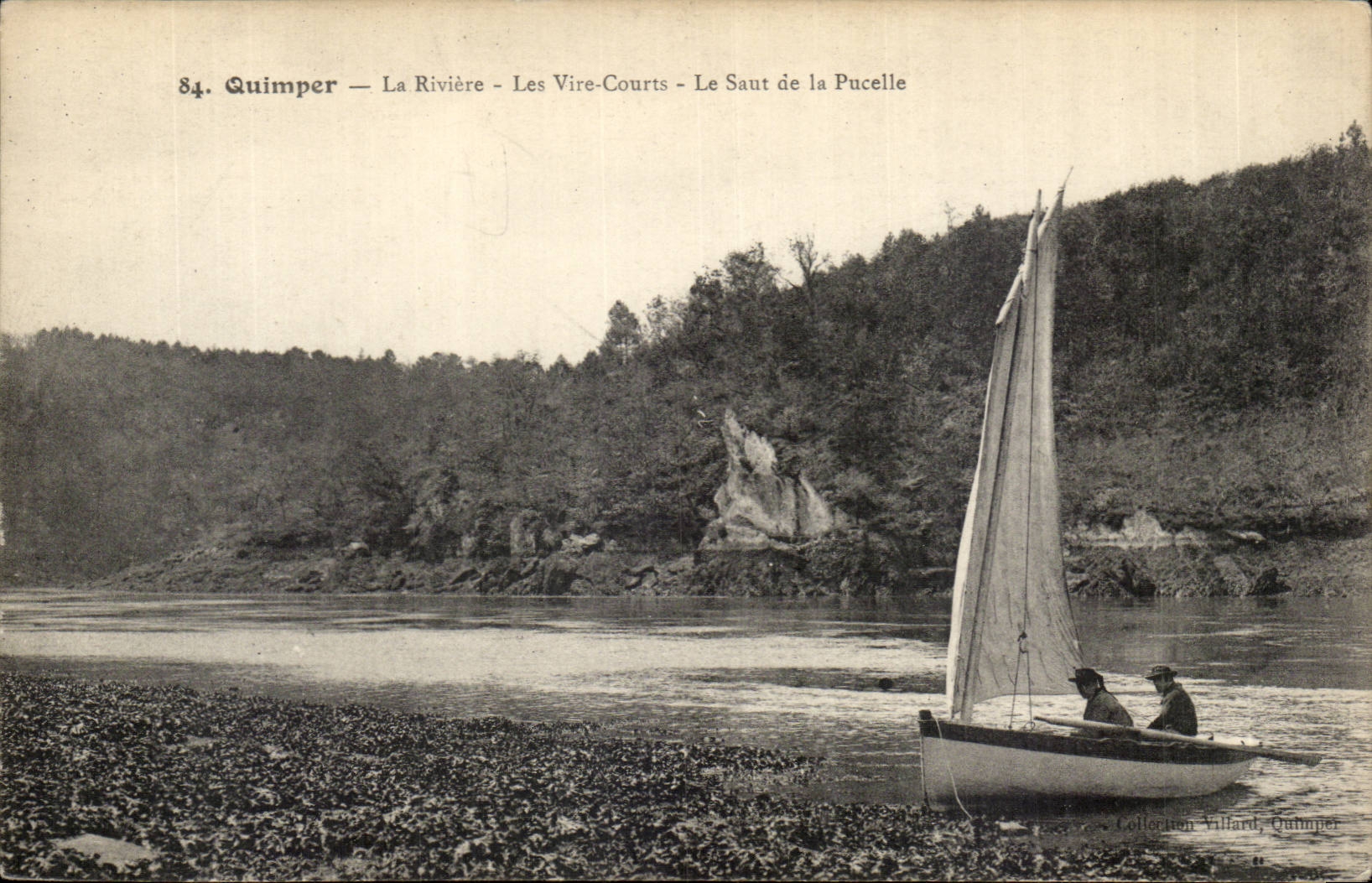 Quimper CPA La riviere Les Vire Courts Le saut de la pucelle (bateau)