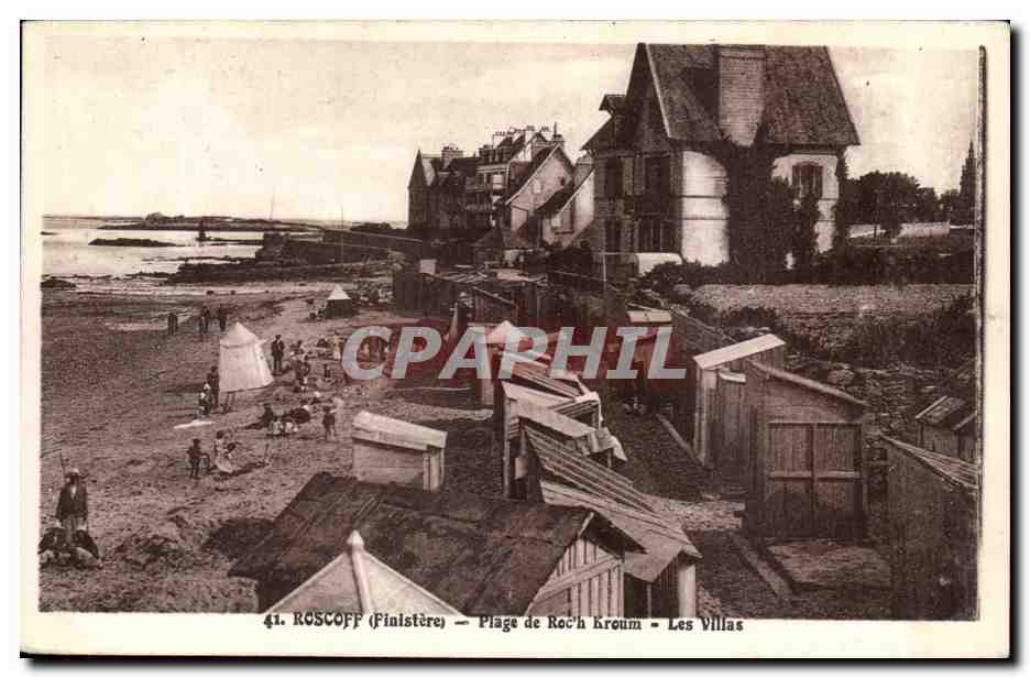 Roscoff CPA Plage de Roc'h Kroum Les villas