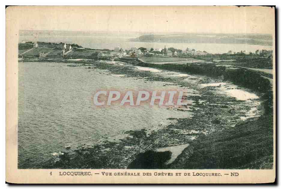 Locquirec CPA Vue generale des greves et de Locquirec