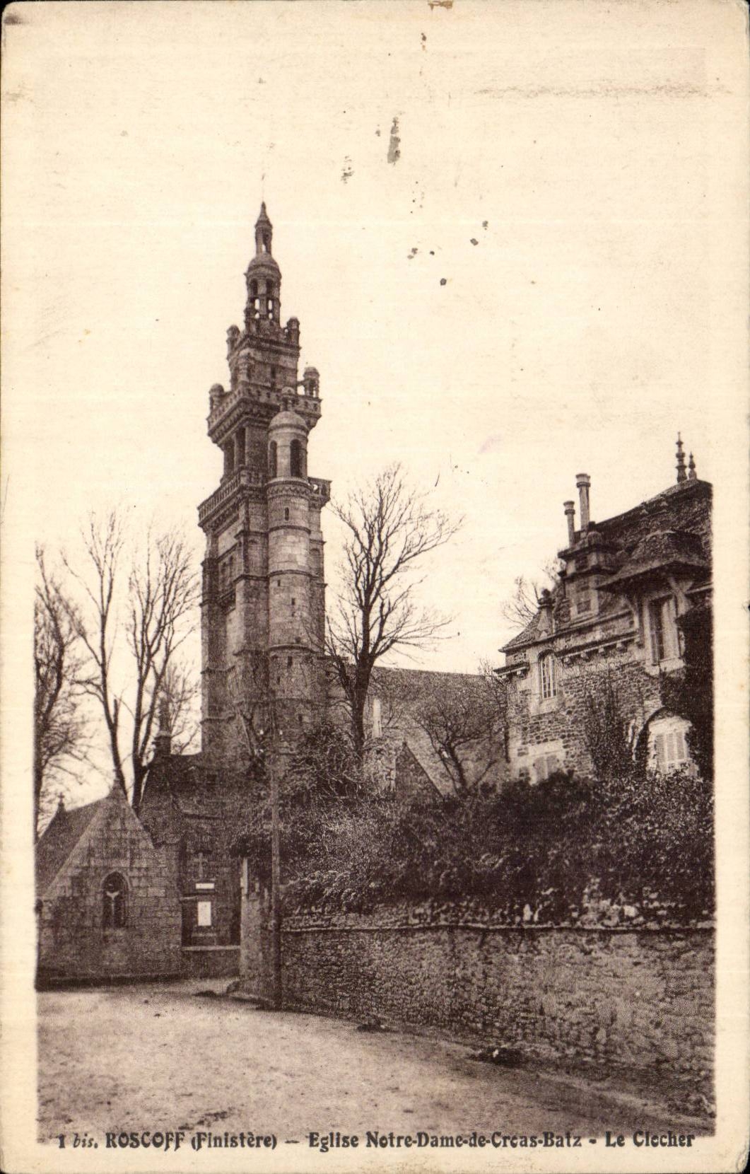 Roscoff CPA Eglise Notre DAme Creas Batz Le clocher