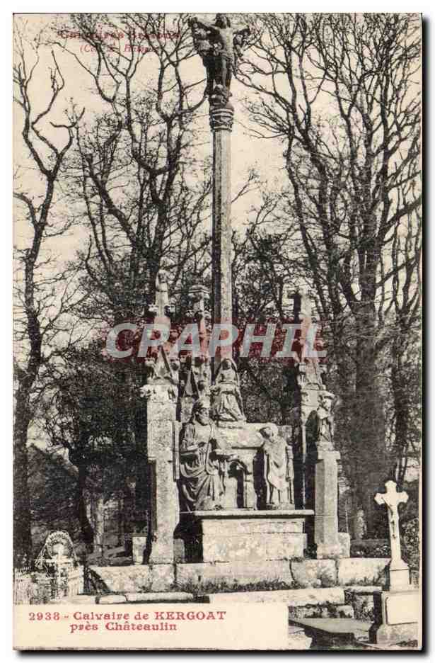 CPA Calvaire de Kergoat pres Chateaulin