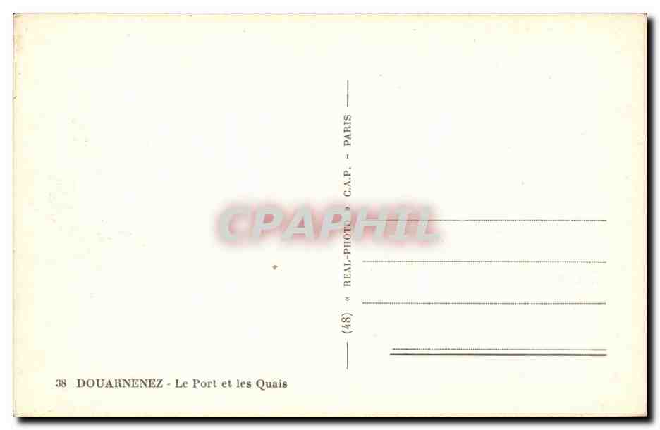 Douarnenez CPA Le port et les quais — Rückseite