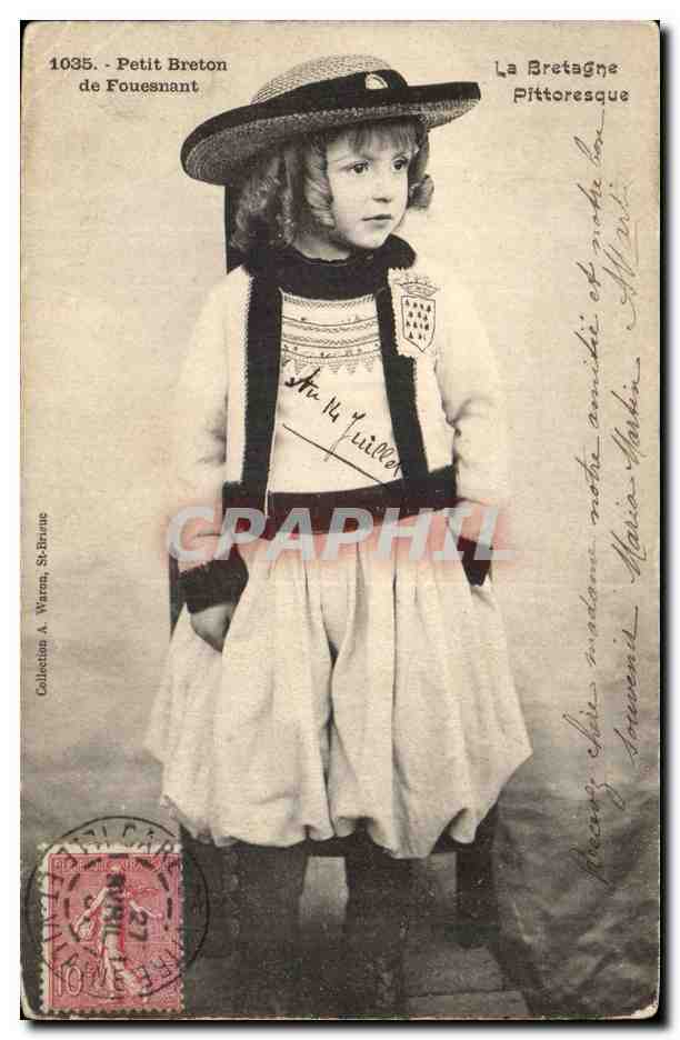 CPA PEtit BReton de Fouesnant (folklore costume)