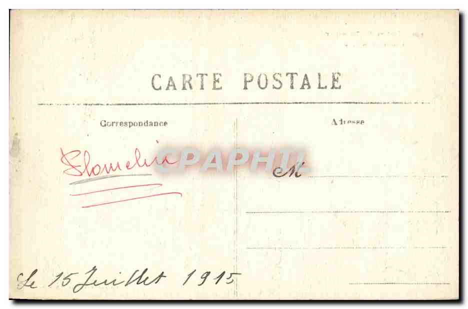 CPA Riviere de Quimper L'anse du Kergoz — Rückseite