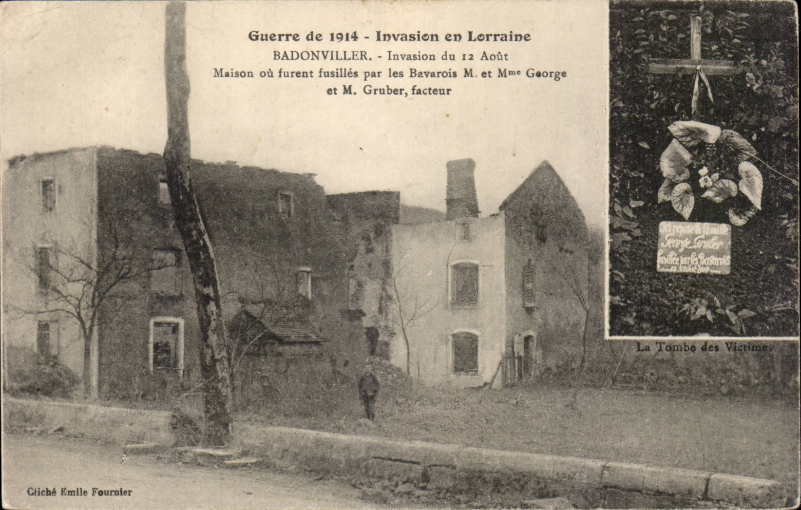 Badonviller — Invasion du 12 août 1914 — Cliché Emile Fournier