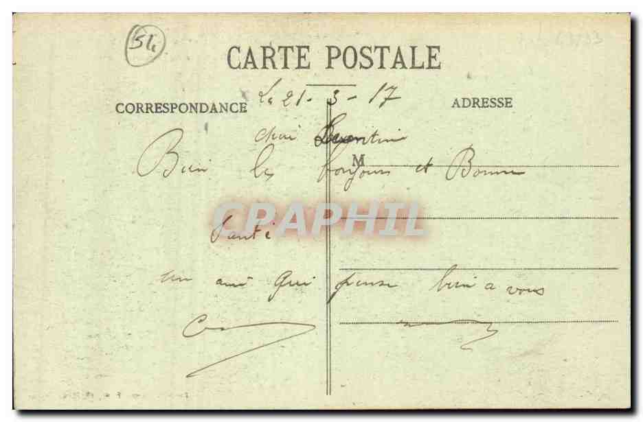 Lanoueuville-aux-Bois — bombardement pendant la Guerre 1914-16 — Éditeur P. R., Fl. de l'Église, n° 45 — Verso
