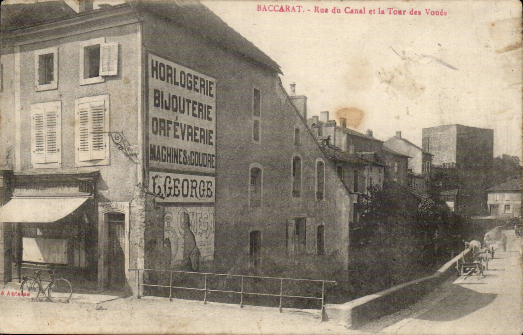 Baccarat - Rue du Canal et la Tour des Voués — Éditeur Autelée, n° de série non visible