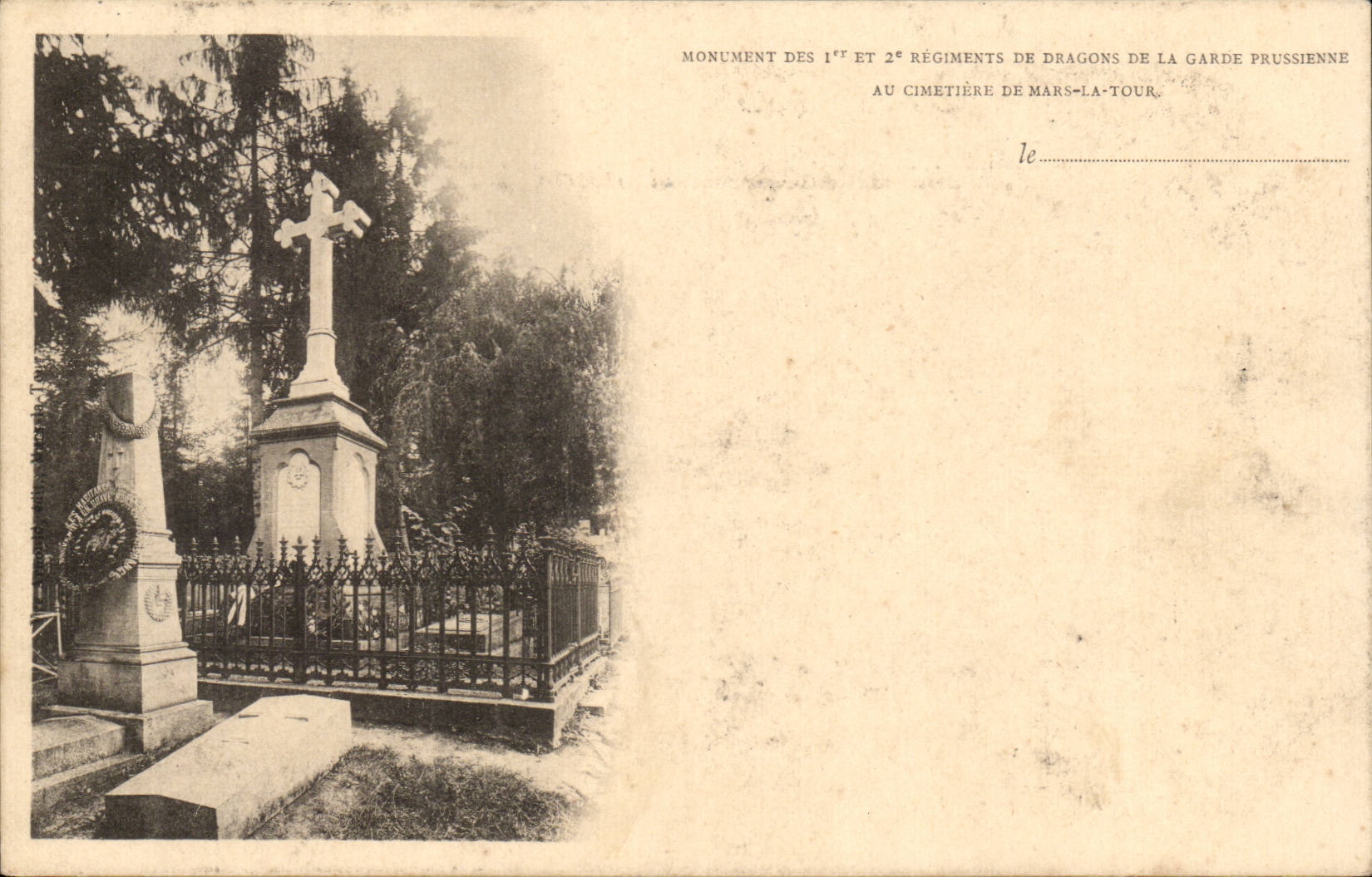 Monument des 1er et 2e régiments de dragons de la Garde prussienne — au cimetière de Mars-la-Tour