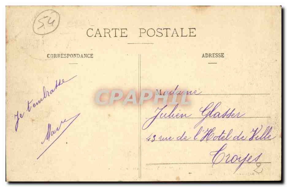 Nancy CPA Fontaine de Neptune — Verso
