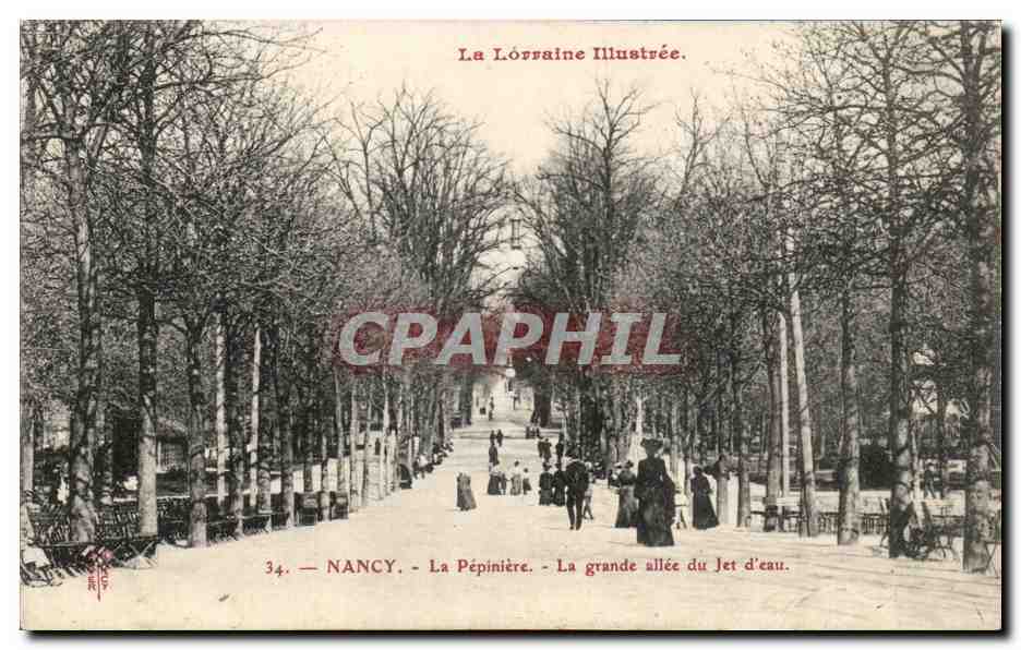 Nancy CPA La pepiniere La grande allee du jet d'eau