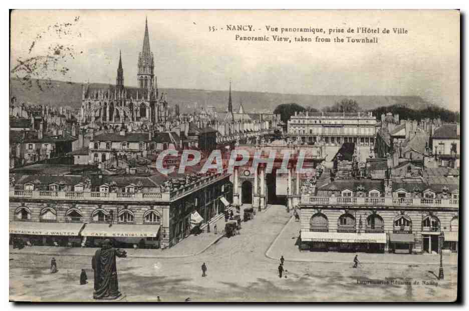 Nancy CPA Vue panoramique prise de l'hotel de ville