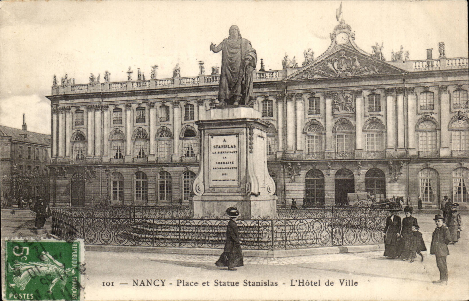 Nancy CPA Place et statue Stanislas L'hotel de ville