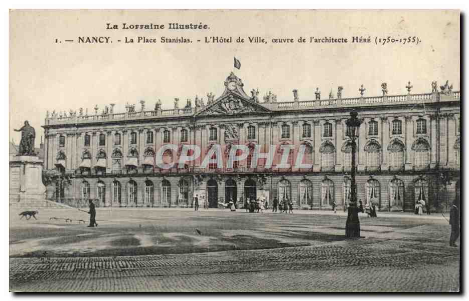 Nancy CPA Place Stanislas Hotel de ville oeuvre de l'architecte Here