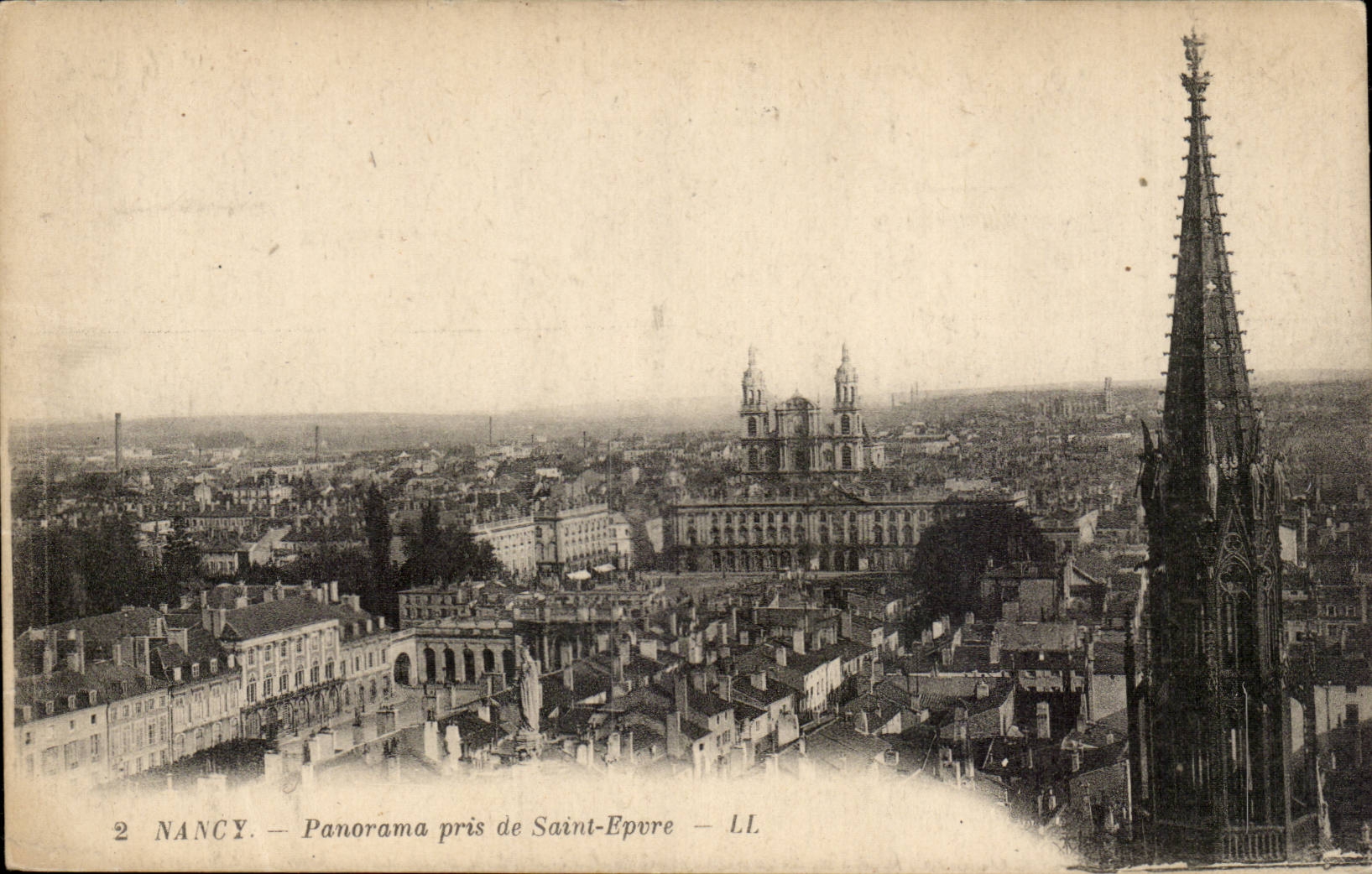 NANCY — Panorama pris de Saint-Epvre — L.L.
