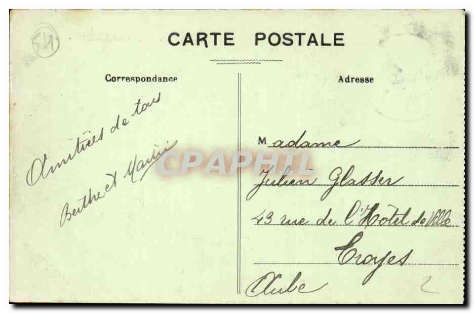 Nancy CPA Eglise Saint Epvre et place des Dames — Verso