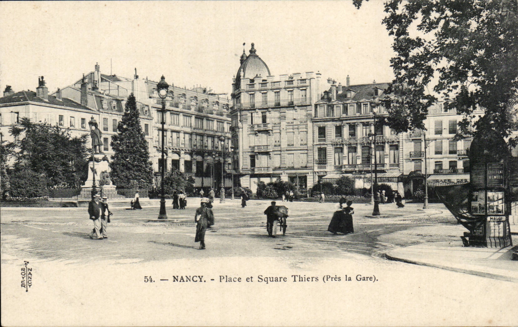 Nancy - Place et Square Thiers - CPA 