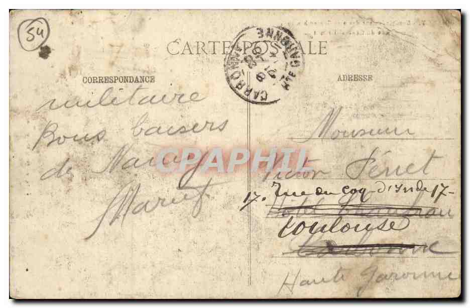 Nancy - Bombardements de 9 10 Septembre 1914 - Rue du General Drouot - CPA  — Rückseite